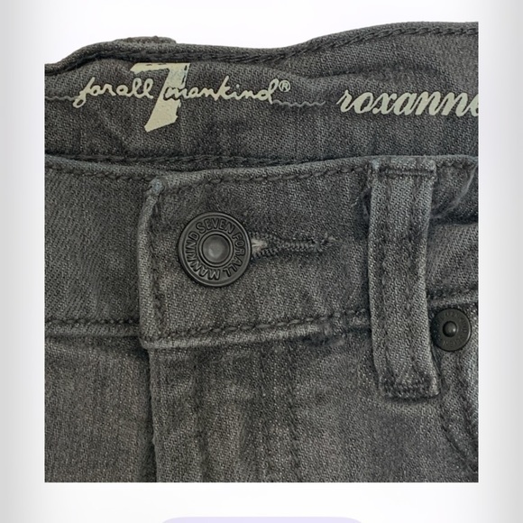 7 for all mankind gray denim jeans, size 8, Roxanne - Picture 4 of 7
